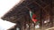 TZheravna/Bulgaria - March 3, 2020: Historic wooden house from the 19th century is an architectural reserve of national importance