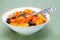 Tzimmes, tsimmes, stewed sweet carrots with dried fruit