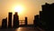 U-Bein Wooden Bridge at Sunset in Mandalay, Myanmar