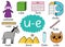 U-e digraph spelling rule educational poster for kids with words