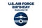 U.S. Air Force Birthday. September 18. Holiday concept. Template for background, banner, card, poster with text