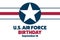 U.S. Air Force Birthday. September 18. Holiday concept. Template for background, banner, card, poster with text