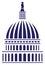 U.S. Capitol Dome Vector Illustration