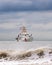 A U.S Coast Guard Sentinel-class cutter off the coast of Long Island New York. USCGC Nathan Bruckenthal WPC-1128