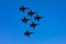 U.S. Navy Blue Angels 1-6 in a delta formation at the 2017 Hunt