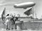 U.S. Navy Dirigible Escorts RMS Queen Mary Ship