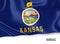 U.S. state Kansas flag.