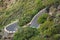 U-shape curved road near Masca in Tenerife island