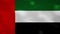 UAE dense flag fabric wavers, background loop