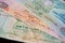 UAE Dirhams. Banknote background