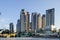 UAE, DUBAI - DECEMBER 16 2019: Early morning picture of the Dubai Creek Harbour.New area of Dubai