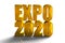 UAE Dubai Expo 2020 3d shiny golden