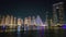 UAE, Dubai - United Arab Emirates 01 April 2024 Time lapse JBR Beach Dubai Marina Skyline at Night, Illuminated skyline