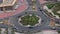 UAE, Dubai - United Arab Emirates 01 April 2024 Time lapse Ornate Roundabout in Dubai, Lush greenery and artistic