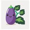 Ube Vegetable Cute Playful Flat Icon by Generative AI