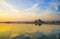 Ubein Bridge at sunrise, Mandalay, Myanmar