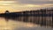 Ubein Bridge at sunrise, Mandalay, Myanmar