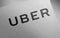 Uber logo icon paper texture stamp