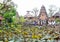 Ubud, Bali, Indonesia - August 6th of 2019: Main view of Pura Taman Saraswati, the `lotus` temple, a pura  built in 1952 and dedic