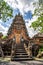 Ubud temple with pond in Bali Indonesia