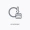 Uce investment outline icon. Simple linear element illustration. Isolated line uce investment icon on white background. Thin