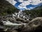 Uchar waterfall and clouds