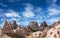 Uchisar castle in Cappadocia, Turkey