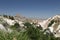 Uchisar and Pigeons Valley in Cappadocia, Turkey