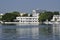 Udaipur, Rajasthan, India. Luxury hotel on the waterfront