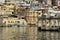 Udaipur, Rajasthan, India. View of the old city waterfront