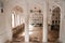 Udaipur, Rajasthan - Stone marble interior archways and columns in a room of the historic ancient City