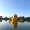 Udon Yellow Duck , Nong Prajak public park landmark in Udon Thani province.