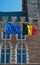 UE and belgian flag