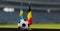 UEFA 2024 Soccer Sweden vs Belgium European Championship Sweden and Belgium with soccer ball. 3d work. Yerevan, Armenia - 2023