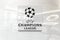 Uefa champions league on glossy office wall realistic texture