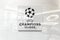 Uefa champions league on glossy office wall realistic texture