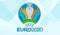 UEFA EURO 2020 official logo on blue background
