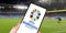 UEFA Euro 2024 Germany European Football Championship Europe logo on a mobile photomontage in Germany