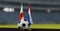 UEFA EURO 2024 Soccer Gibraltar vs Netherlands European Championship Qualification Gibraltar and Netherlands with soccer ball. 3d