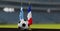 UEFA EURO 2024 Soccer Greece vs France European Championship Qualification Greece and France with soccer ball. 3d work. Yerevan,