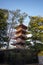 Ueno Sakura Matsuri Cherry Blossom Festival at Ueno ParkUeno Koen,Taito,Tokyo,Japan on April 7,2017:Five-story pagoda of forme