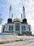 Ufa, Republic of Bashkortostan, Russia, October 17, 2021:  Ar-Rahim Mosque under construction in Ufa. Republic of Bashkortostan