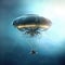 UFO, an alien plate hovering,Extraterrestrial life, space travel, humanoid spaceship,AI generated