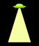 UFO beam isolated. Aliens kidnap template. Vector illustration