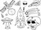 UFO doodle cartoon