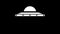 UFO flying saucer rotates and shines a beam