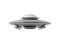 UFO flying saucer spaceship from outer space which is an alien craft isolated on a transparent background