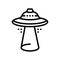 Ufo geek line icon vector illustration sign