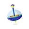 Ufo glass space whirligig for boy and girl kid