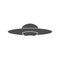 Ufo icon alien spaceship vector white background